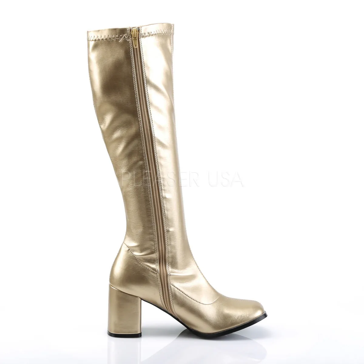 3 Inch Heel GOGO-300 Gold Pu