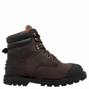 'AdTec' Men's 6 Lace Up Steel Toe - Brown