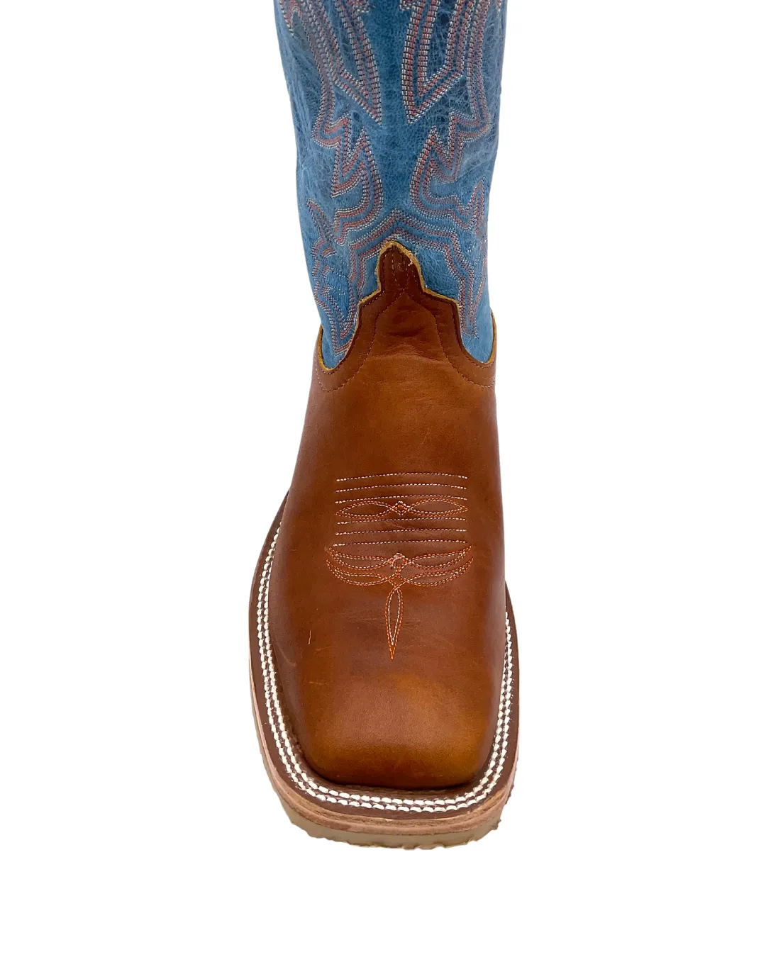 'Anderson Bean' Men's 13" Briar Mad Dog Western Square Toe - Brown / Blue