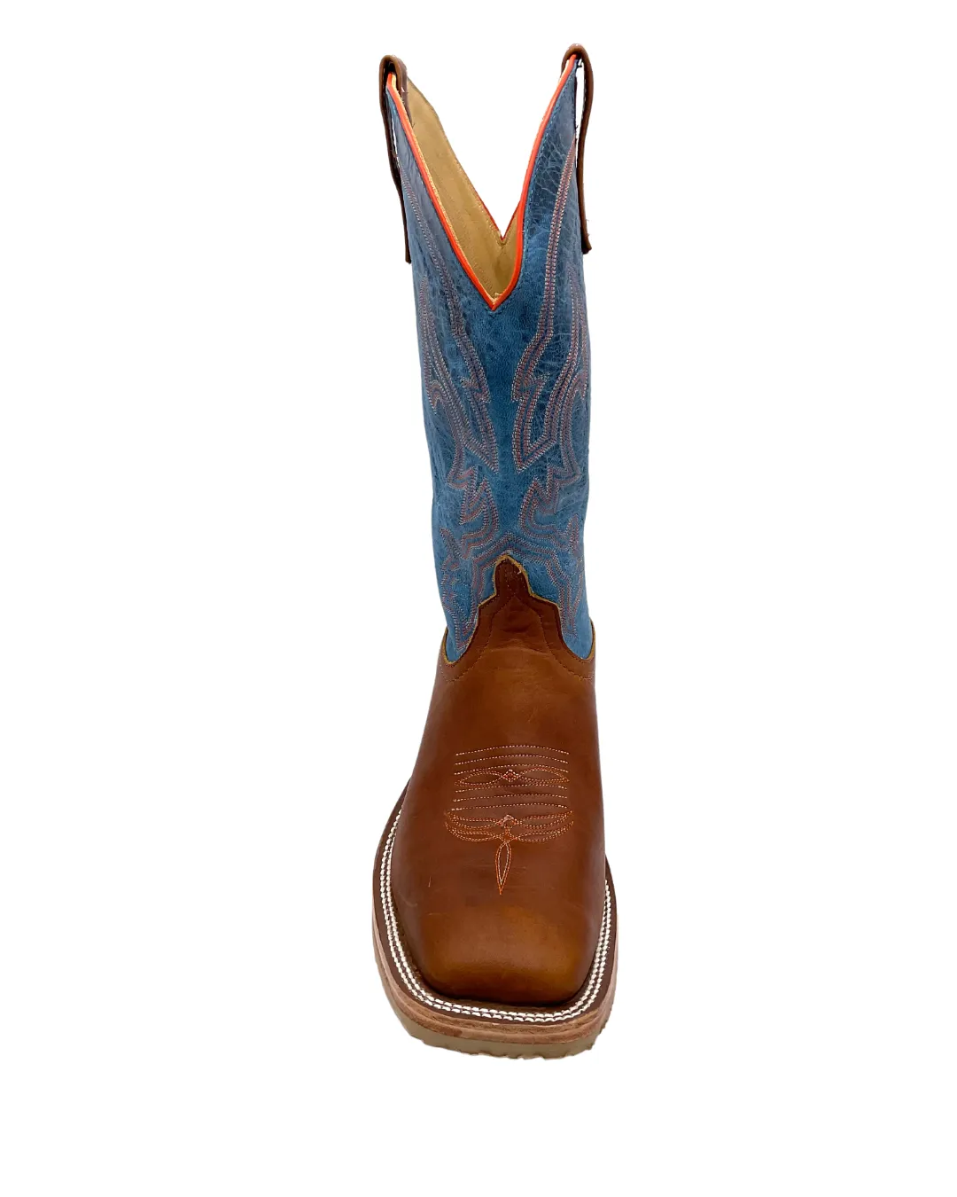 'Anderson Bean' Men's 13" Briar Mad Dog Western Square Toe - Brown / Blue