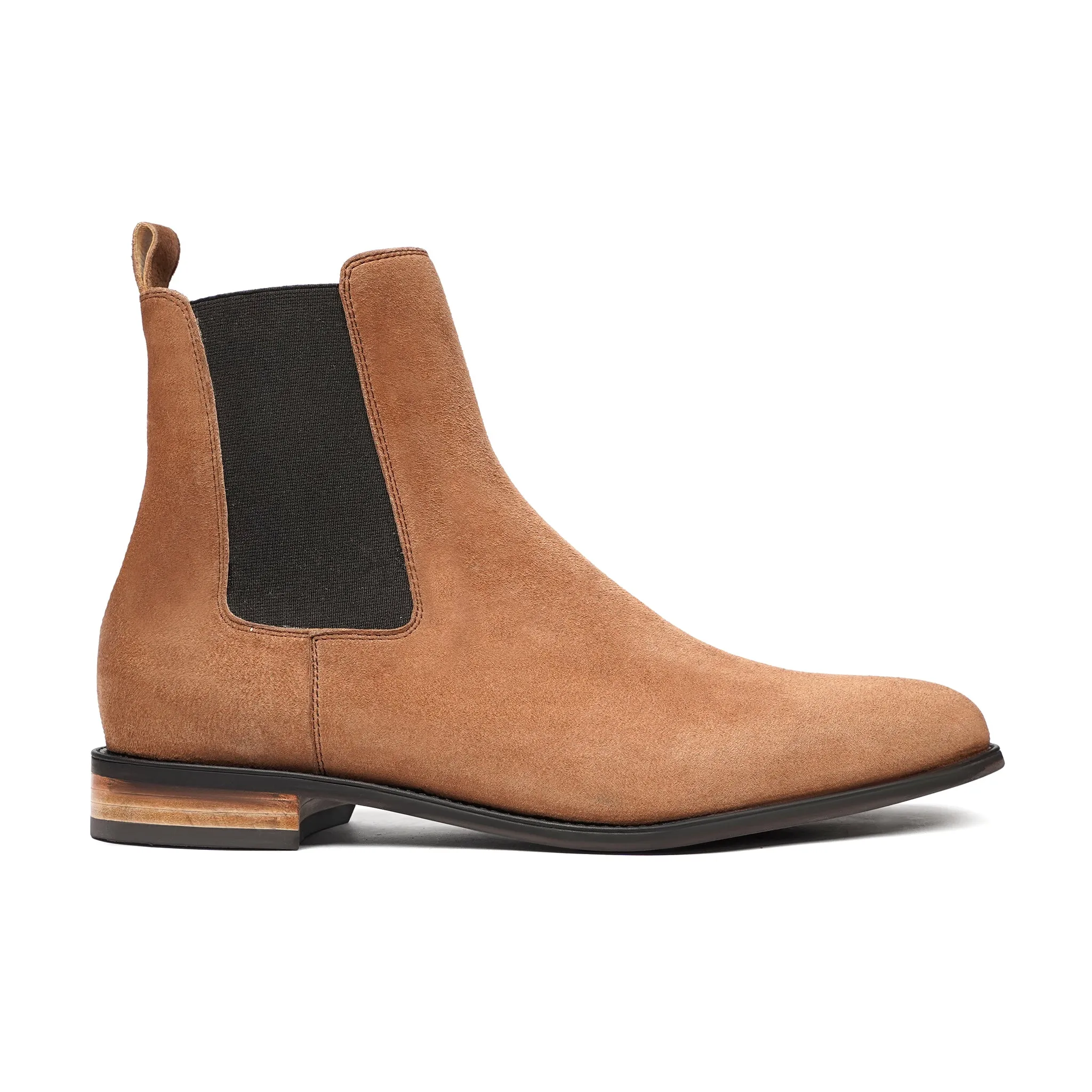 Bochum - Men's Tan Kid Suede Chelsea Boot