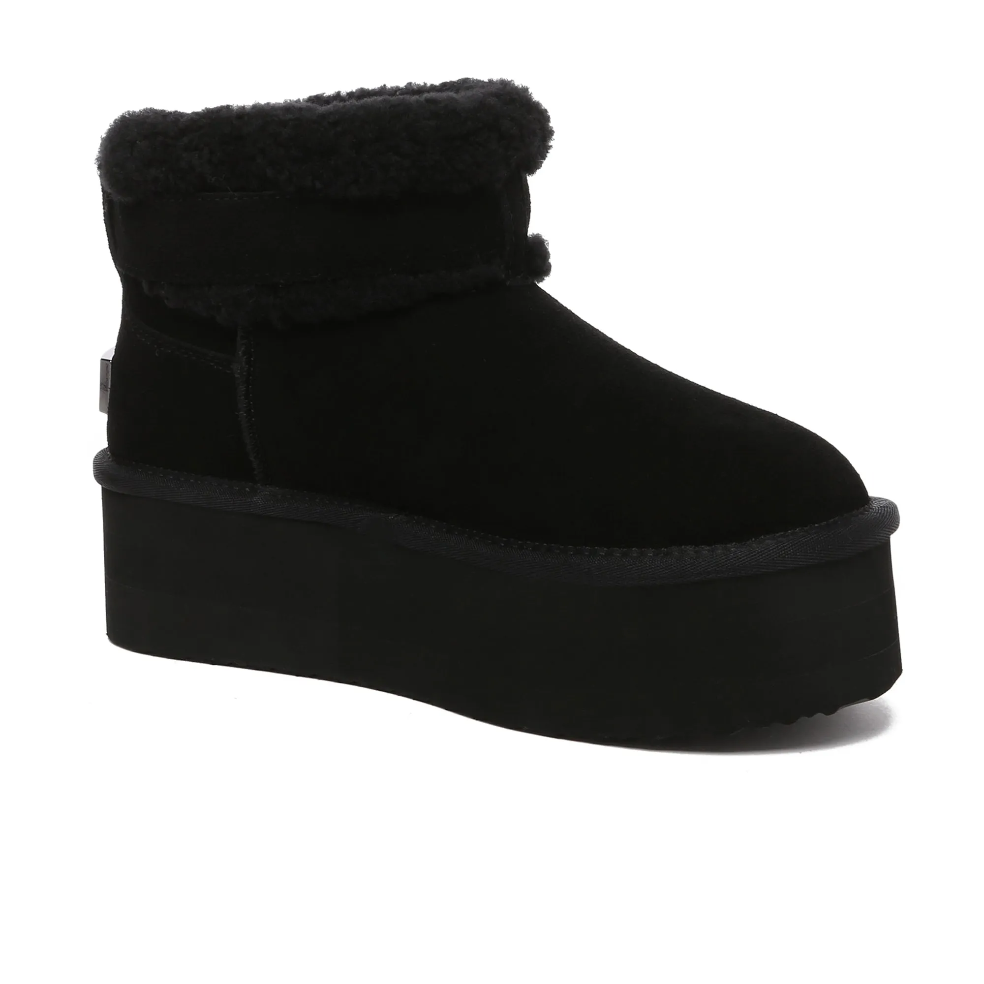 Buckle Strap Platform UGG Boots