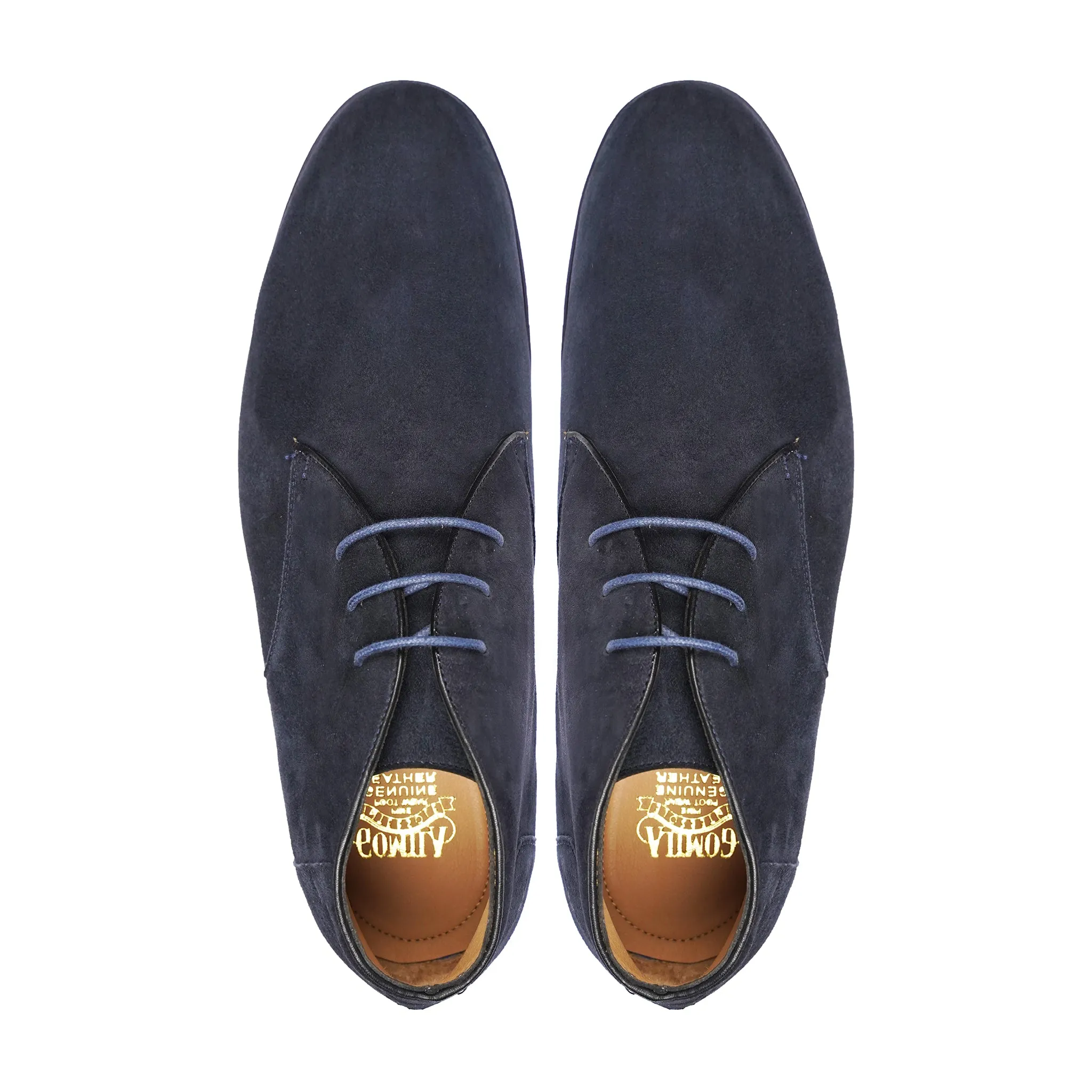 Cairo - Men's Navy Blue Kid Suede Chukka Boot