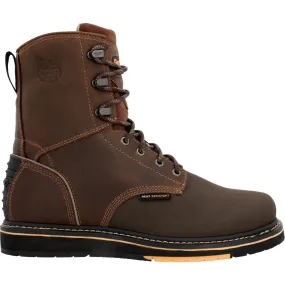 'Georgia Boot' Men's 8" AMP LT Poser EH Wedge Soft Toe - Brown