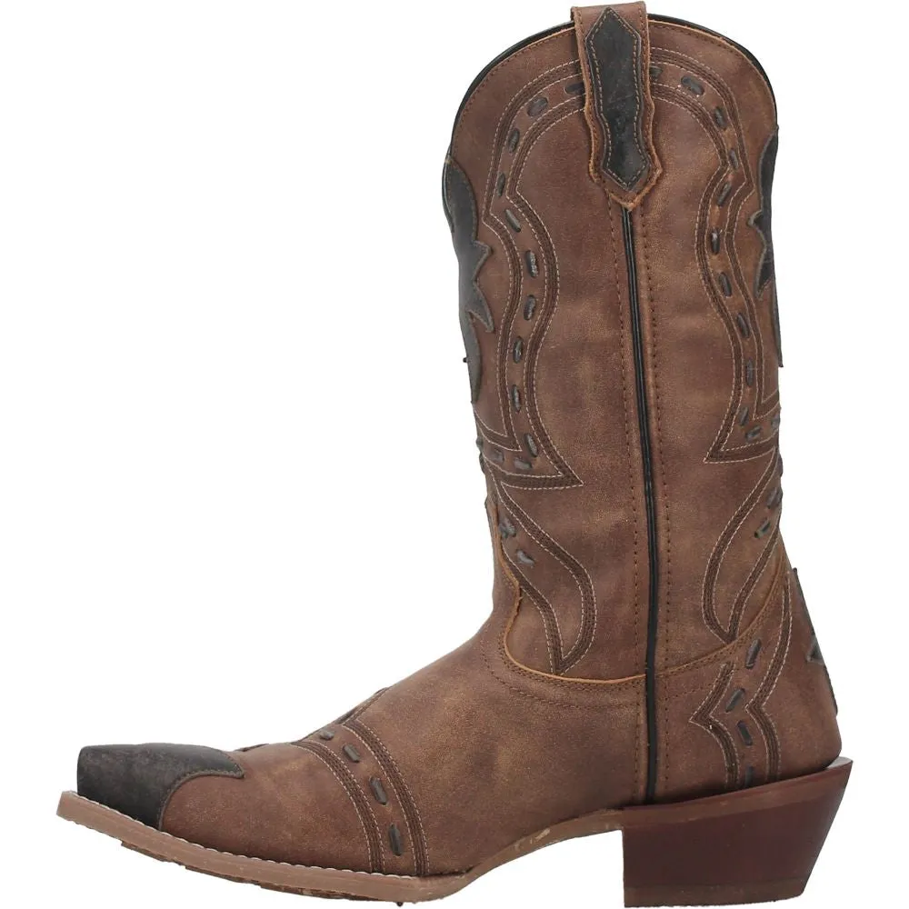 'Laredo' Men's 12" Porter Overlay Western Snip Toe - Tan