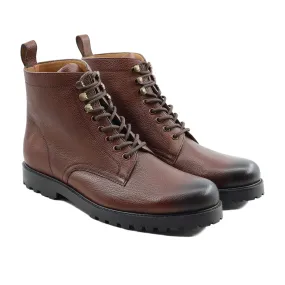 Logon - Men's Oxblood Pebble Grain Boot