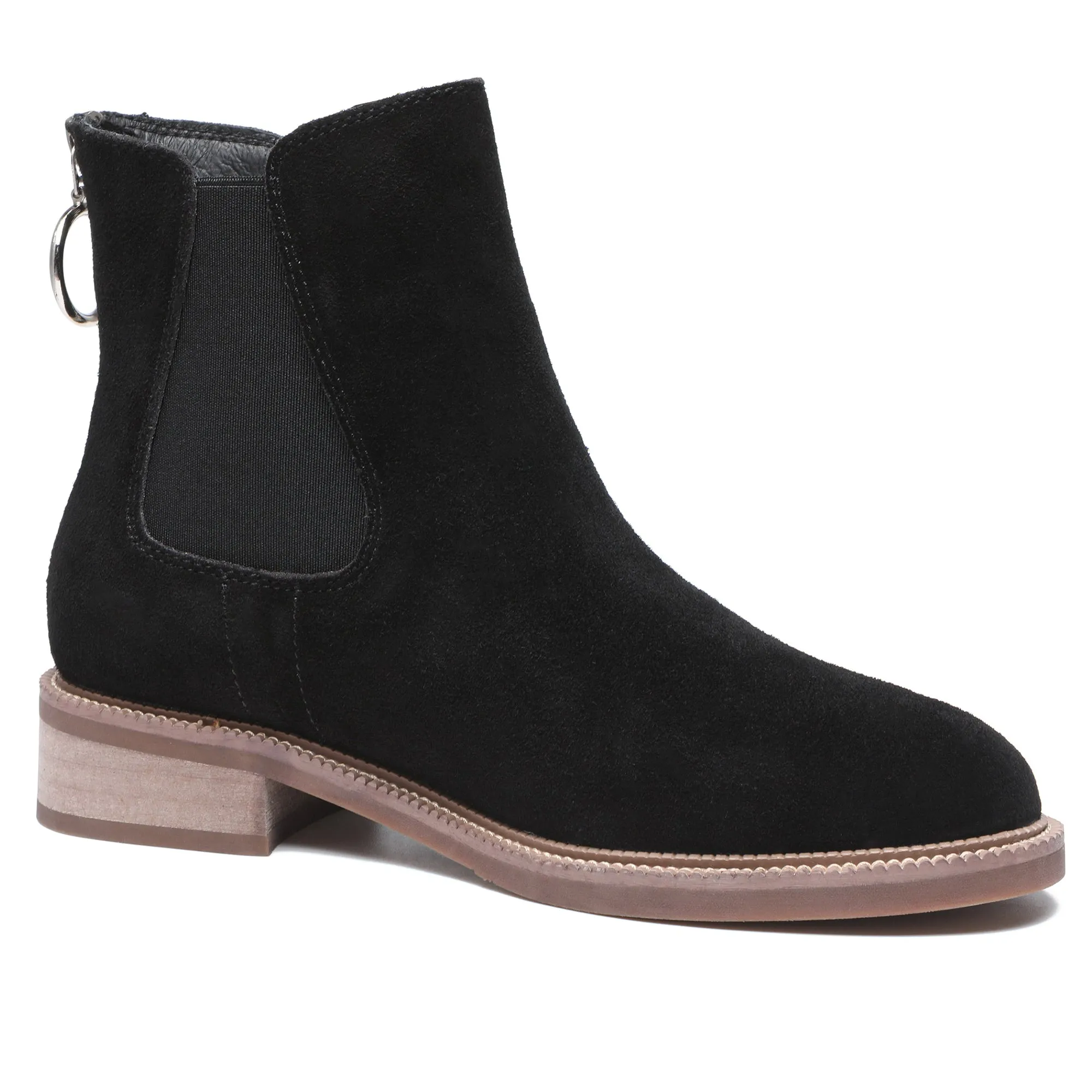 Luxe Black Ankle Zipper Boots