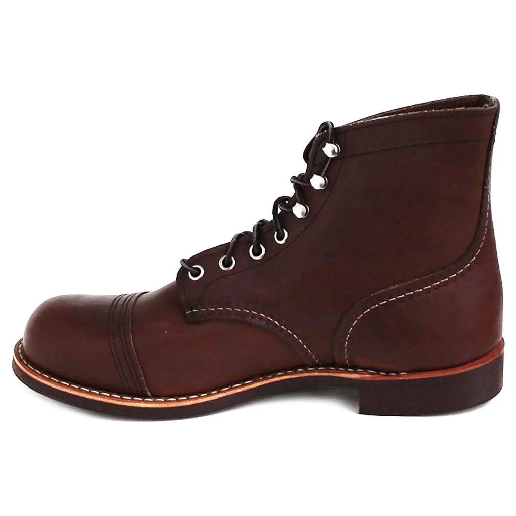 Red Wing Mens Boots Iron Ranger Casual Lace-Up Goodyear-Welt Toe-Cap Leather - UK 10