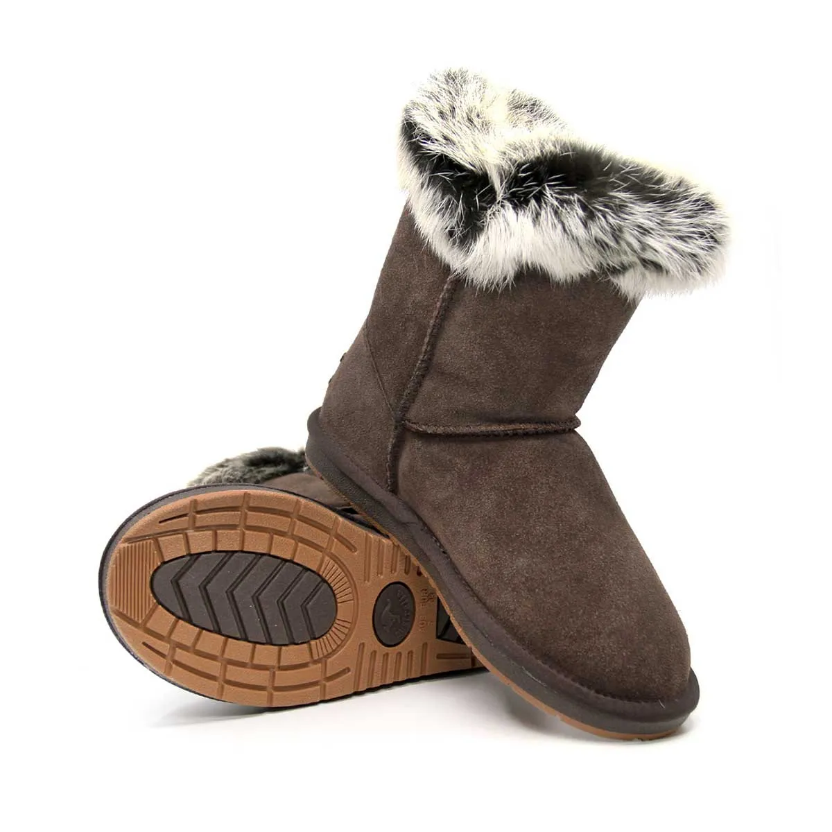 Short Button Fur UGG Boots