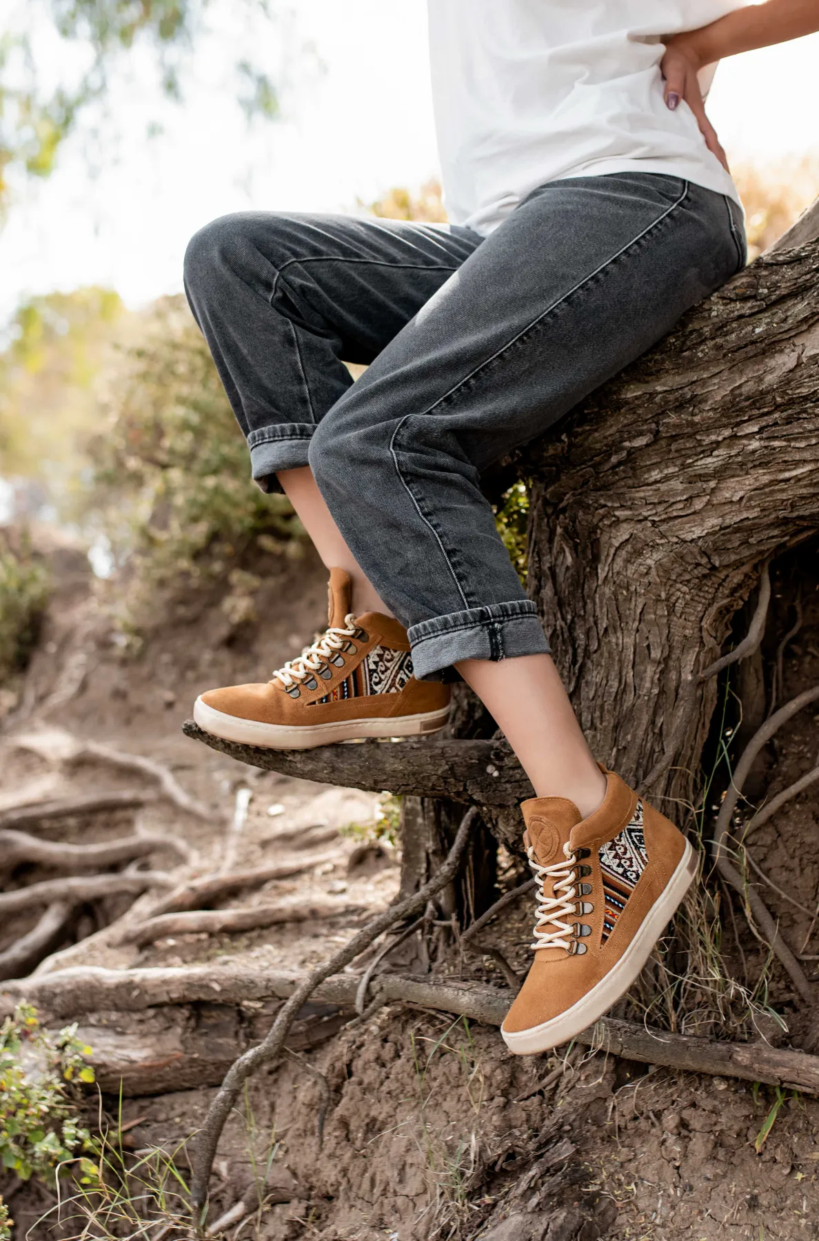 Tan Suede Camping Boot