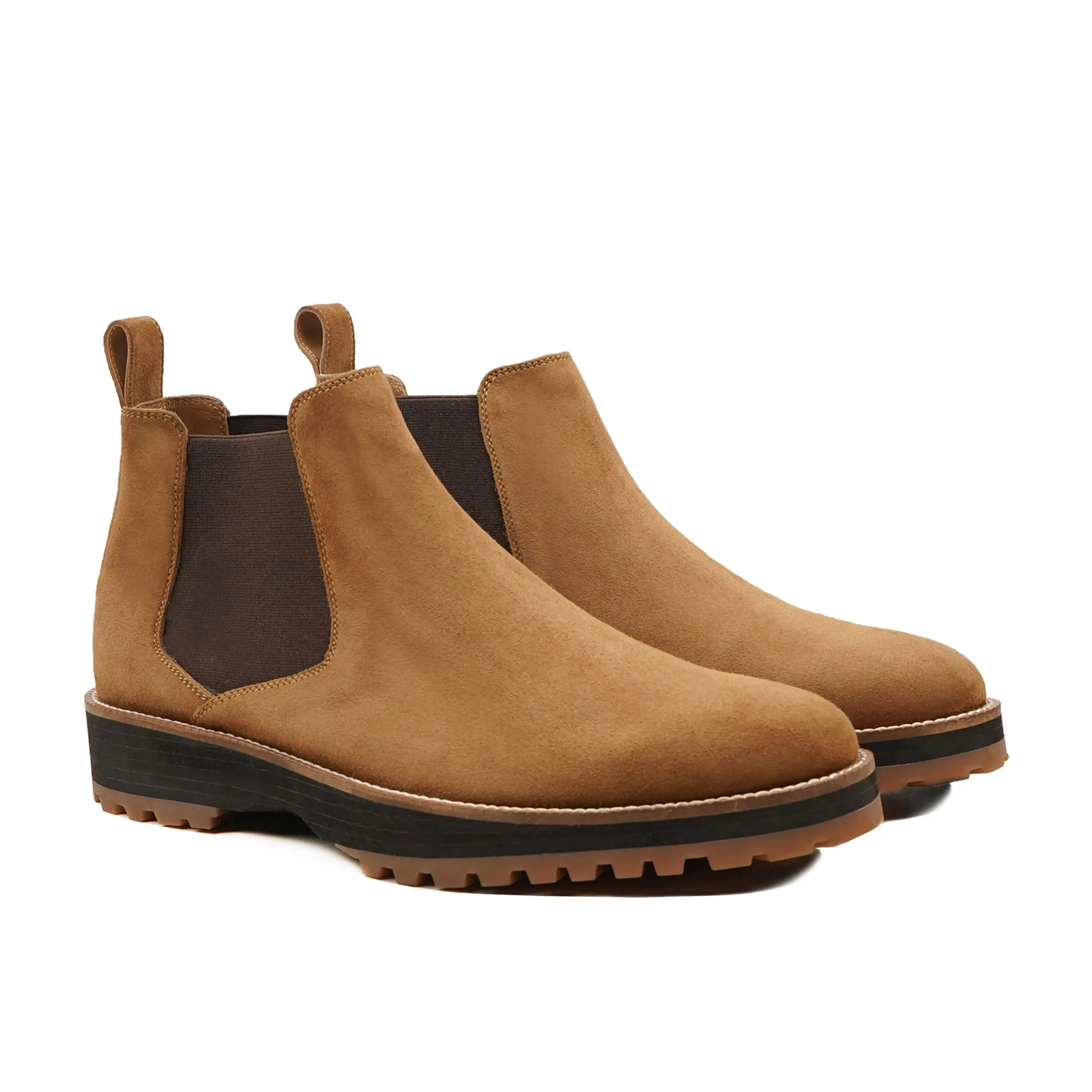 Torni - Men's Camel Kid Suede Chelsea Boot