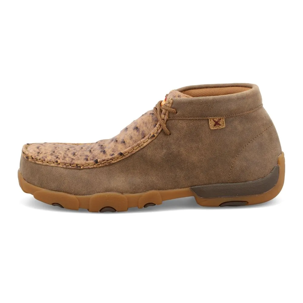 'Twisted X' Men's Chukka Driving Moc EH Comp Toe - Bomber / Tan Ostrich