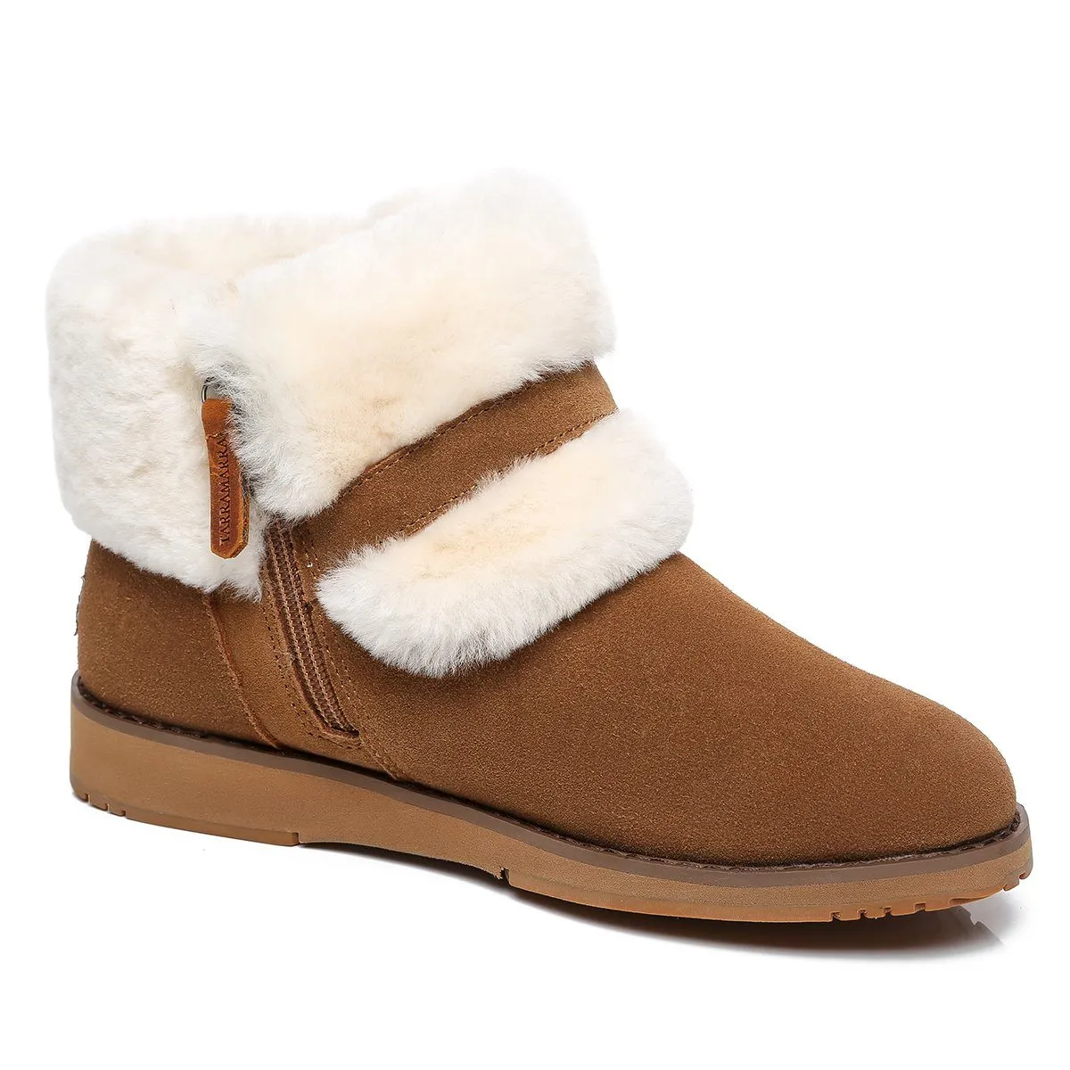 UGG Collette Buckled Strap Fluffy Boots