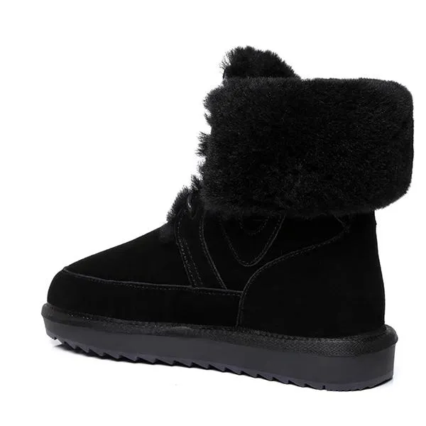 Winter Fashion Lace-Up Boots